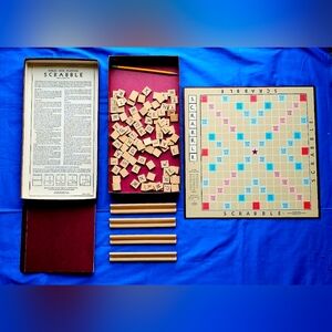 Vintage 1948 Scrabble Board Game *COMPLETE* 100pc Wood Tiles Selchow Righter USA